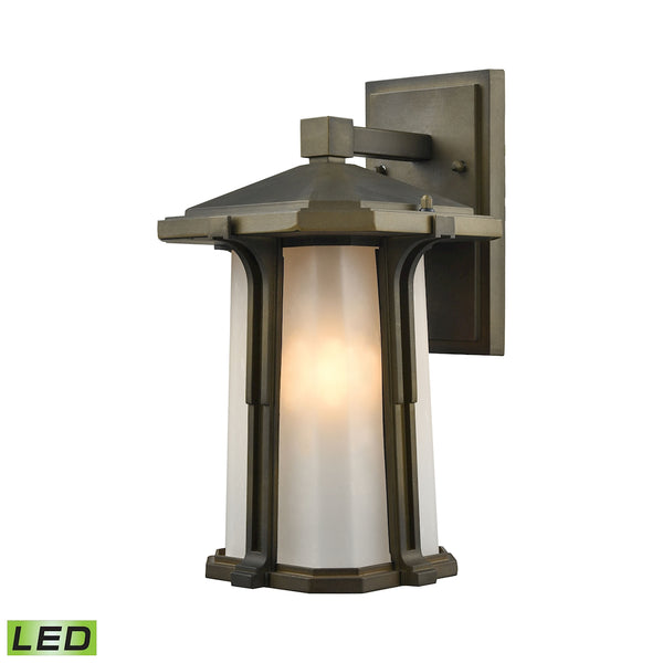 Brighton 1 Light LED Outdoor Wall Sconce In Smoked Bronze