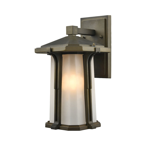 Brighton 1 Light Outdoor Wall Sconce In Smoked Bronze