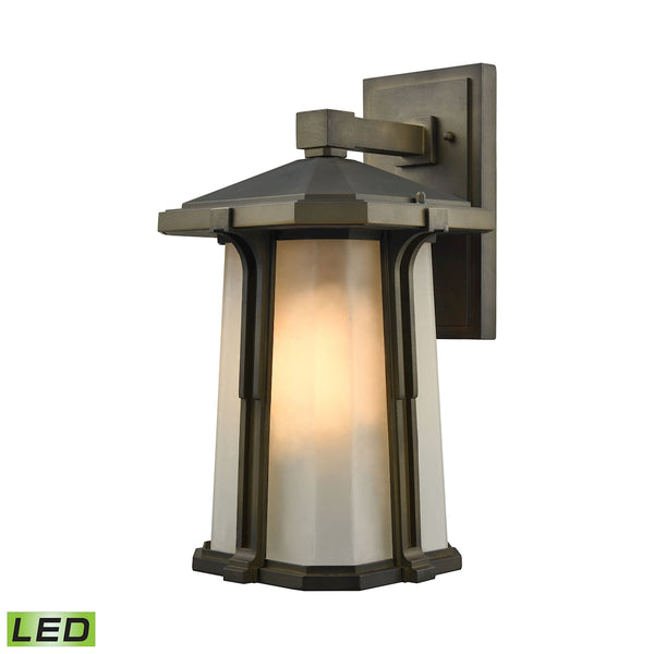 Brighton 1 Light LED Outdoor Wall Sconce In Smoked Bronze