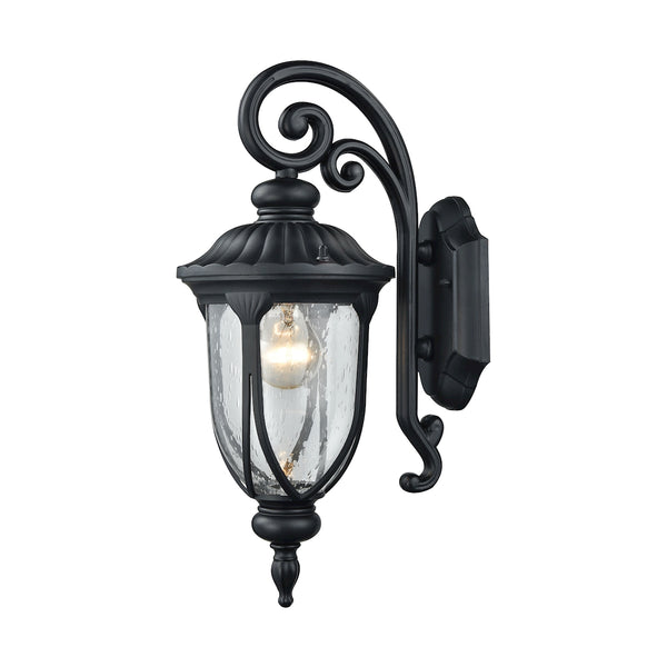 Derry Hill 1 Light Outdoor Wall Sconce In Matte Black