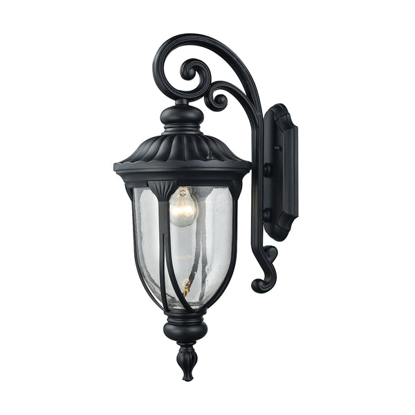 Derry Hill 1 Light Outdoor Wall Sconce In Matte Black