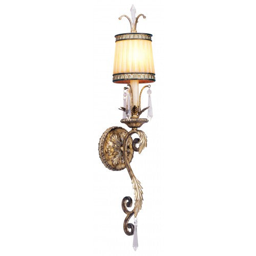 Livex Lighting La Bella 1 Light Vintage Gold Leaf Wall Sconce