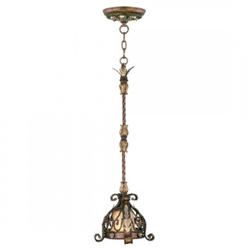 Livex Lighting Pomplano 1 Light PBZ Mini Pendant