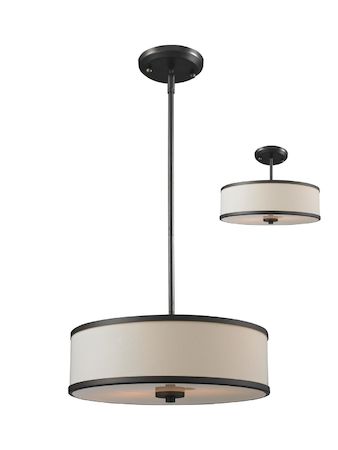 Z-Lite Cameo 3 Light Convertible Pendant 165-16