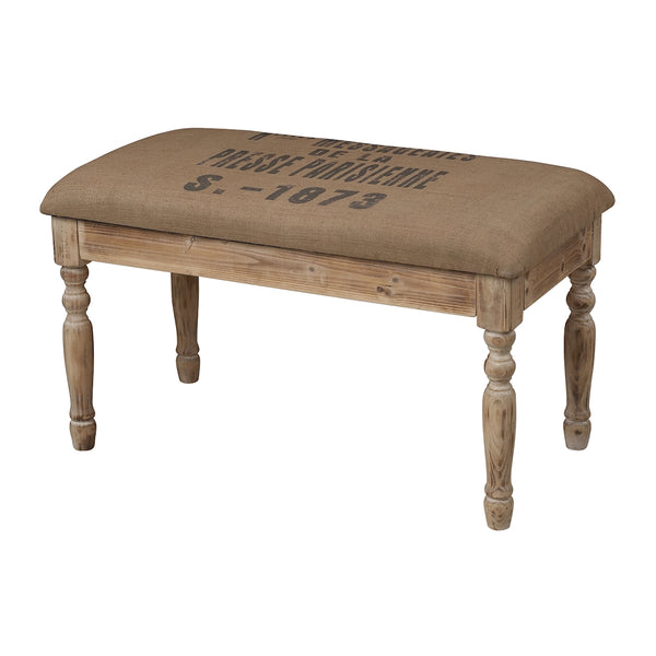 Presse Parisienne Linen Covered Bench