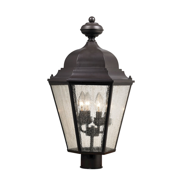 Cotswold 4 Light Outdoor Post Lamp In Oil Rubbed Bronze