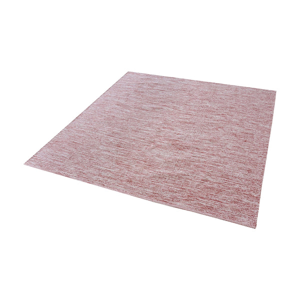 Alena Handmade Cotton Rug In Marsala And White - 16-Inch Square