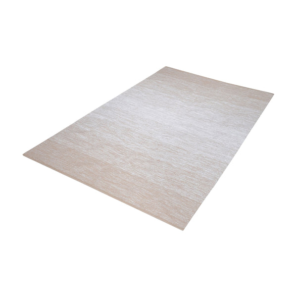 Delight Handmade Cotton Rug In Beige And White - 8ft x 10ft