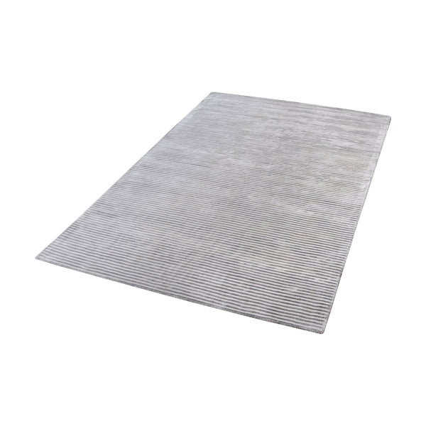 Logan Handwoven Viscose Rug In Silver - 3ft x 5ft