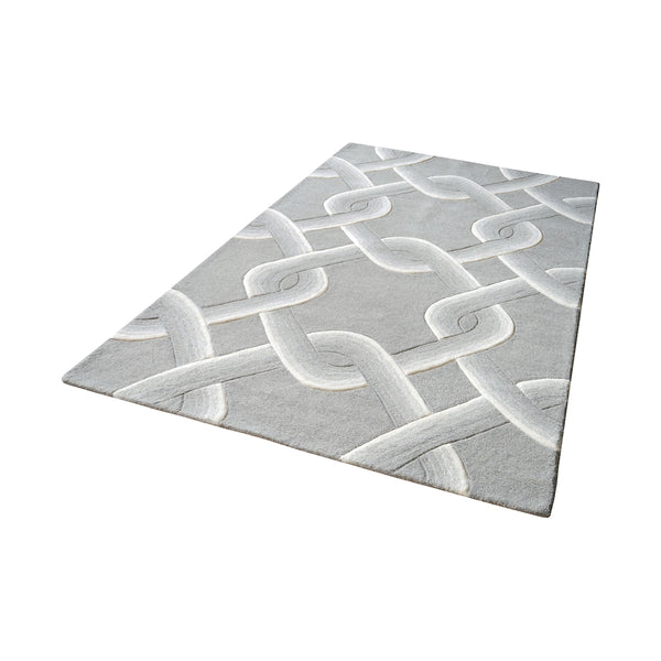 Desna Handtufted Wool Rug In Grey - 8ft x 10ft