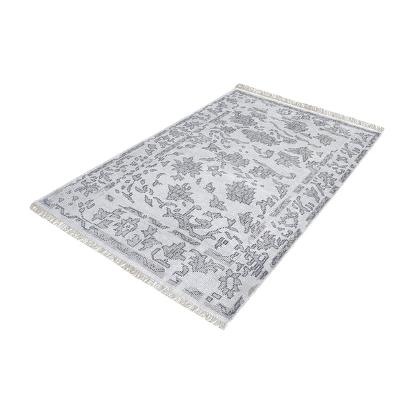 Harappa Handknotted Wool Rug In Grey - 8ft x 10ft