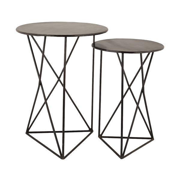 Geometric Metal Accent Tables