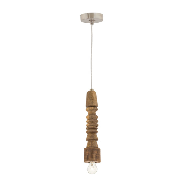 Wooden Spindle Pendant Lamp