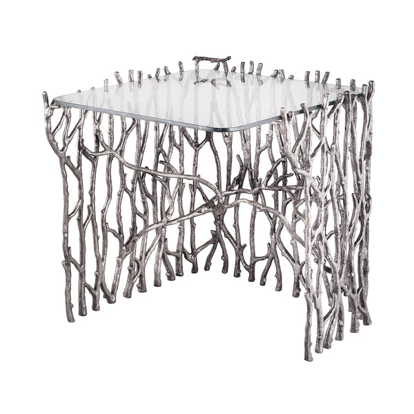 Small Silvered Sticks Side Table