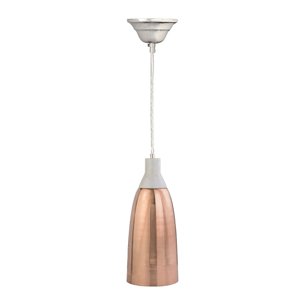 Copper And Marble Hanging Lamp