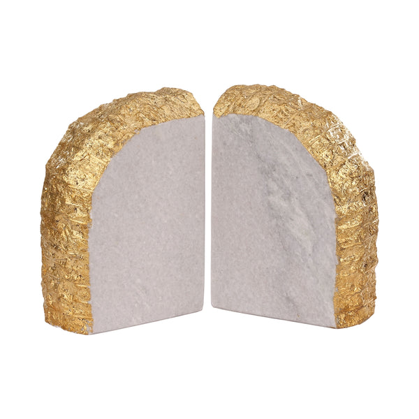 Glace Bookends In Gold