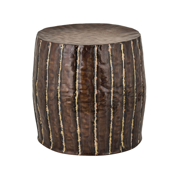 Copper Stool With Welded Flutes