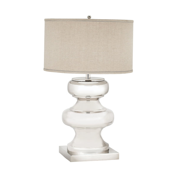 Massive Turned Brass Table Lamp