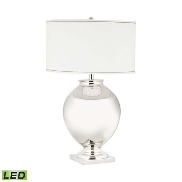 Massive Brass Globe LED Table Lamp