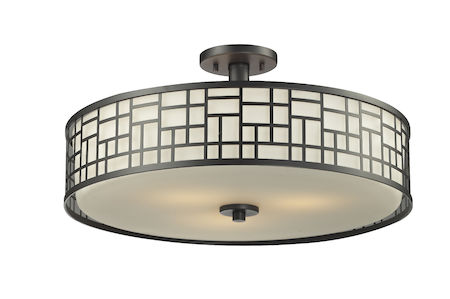 Z-Lite Elea 3 Light Semi-Flush Mount 329-SF20-BRZ