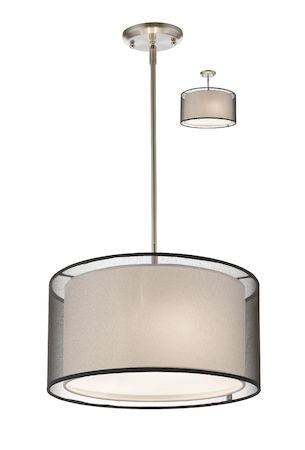 Z-Lite Sedona 3 Light Convertible Pendant 192-15BK-C