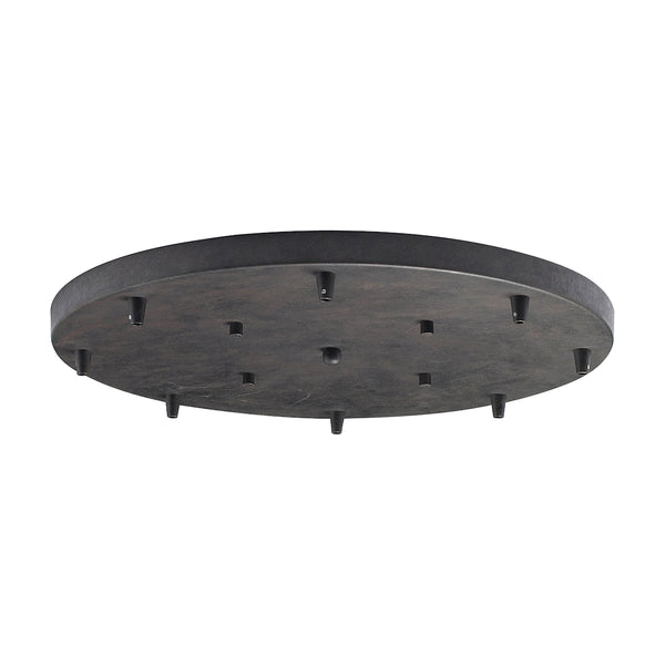 Illuminare Accessories 8 Light Round Pan In Dark Rust