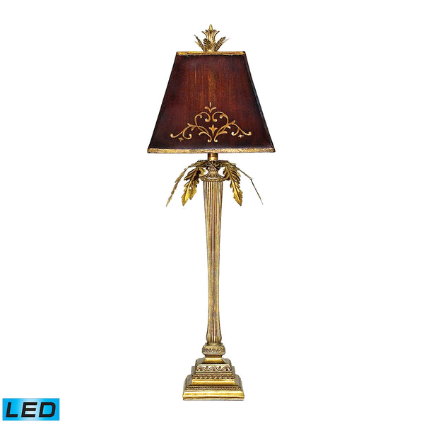 Draping Leaf LED Table Lamp in Gold Leaf