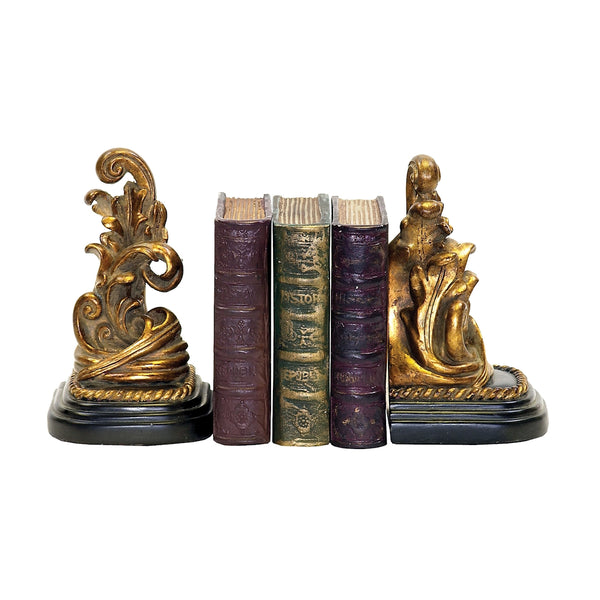 Pair Tuscan Scroll Bookends