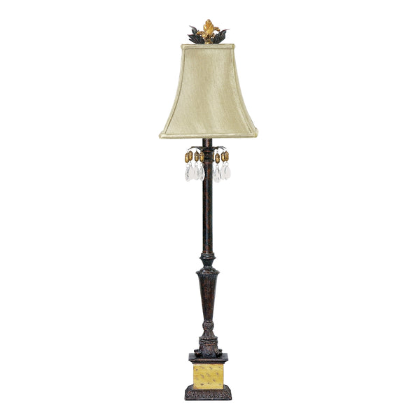 Acorn Drop 1 Light Table Lamp in Black And Gold