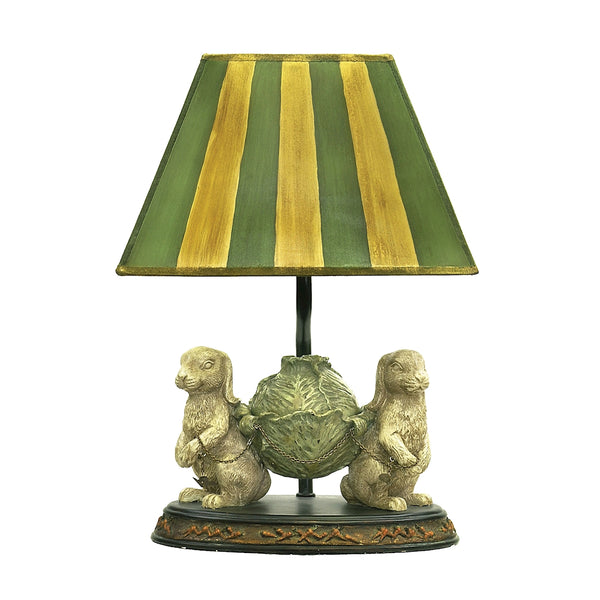 Bunnies Bearing Dinner 1 Light Table Lamp