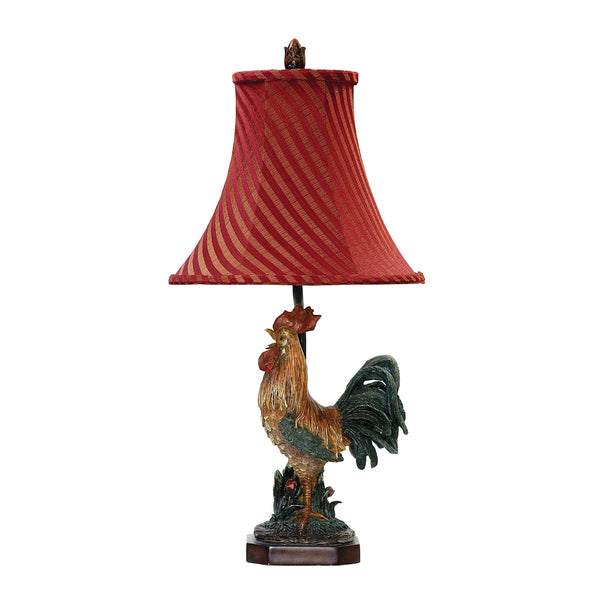 Crowing Rooster 1 Light Table Lamp in Barnyard Finish