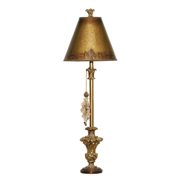 Italian Finial Candlestick Table Lamp