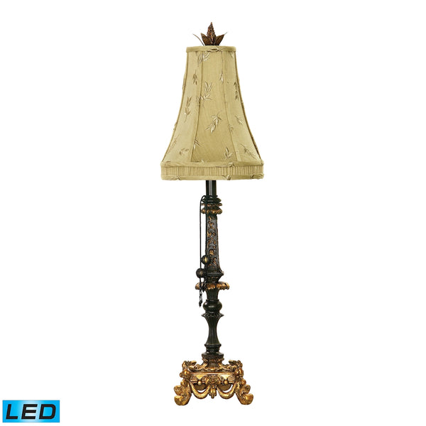 Josephine LED Table Lamp in Black And Gold Leaf