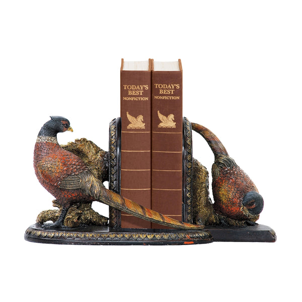 Autumn Pheasants Bookends - Pair