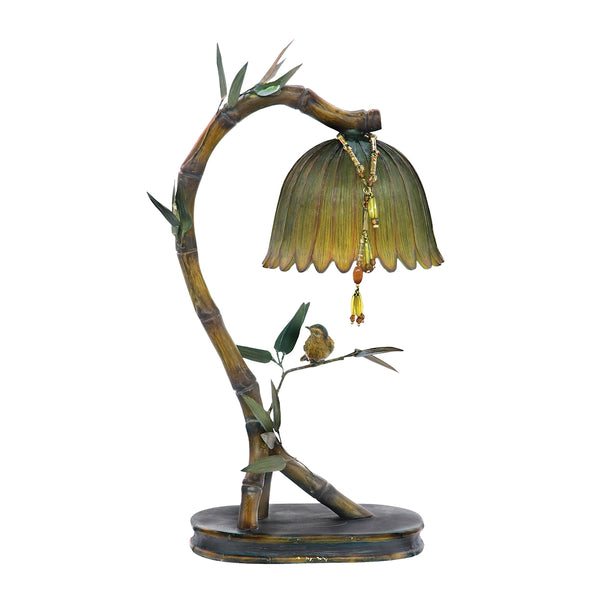 Perching Finch 1 Light Table Lamp In Burwell Bronze