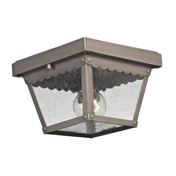 Springfield 2 Light Outdoor Flushmount In Dark Pewter