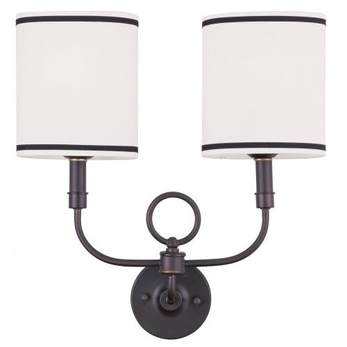 Livex Lighting Wall Sconces 2 Light Bronze Wall Sconce
