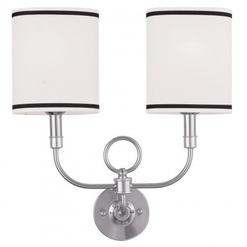 Livex Lighting Wall Sconces 2 Light Brushed Nickel Wall Sconce