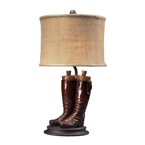 Wood River Table Lamp in Polished Tan