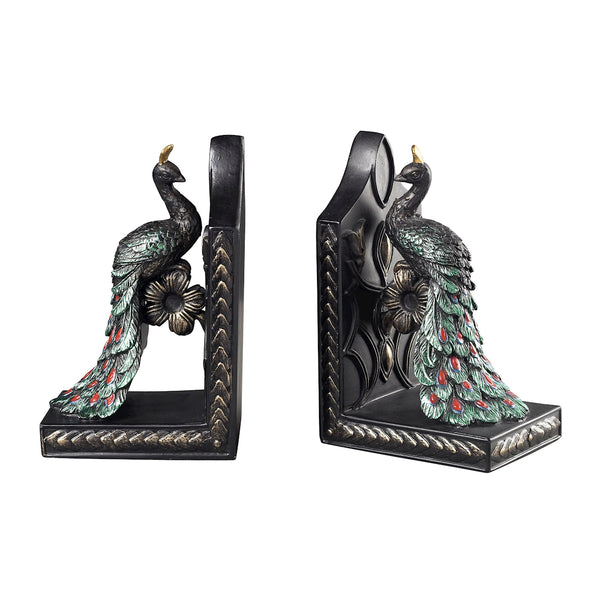 Peacock Bookends
