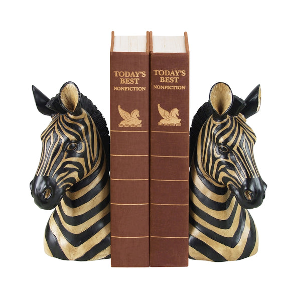 Zebra Bookends - Pair