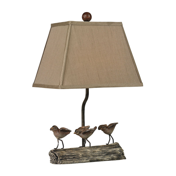 Little Birds On A Log 1 Light Table Lamp