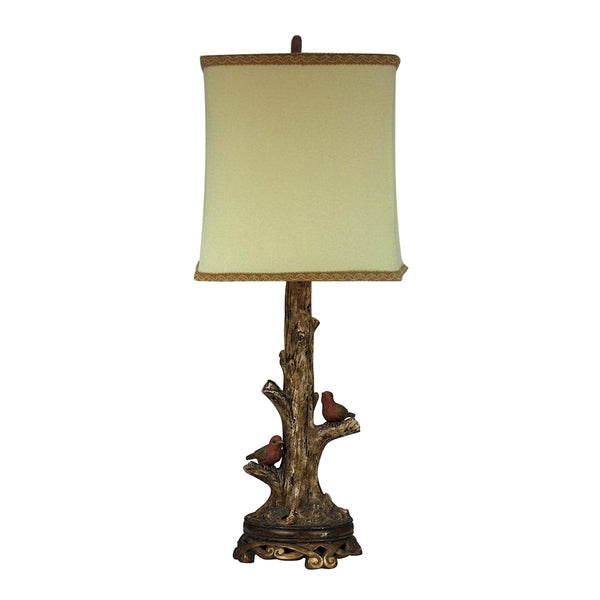 Birds On A Branch 1 Light Accent Lamp In Gold Leaf