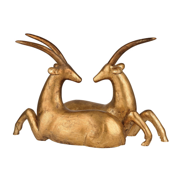 Resting African Gazelle Sculpture
