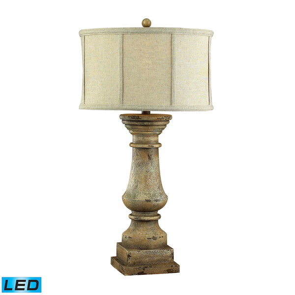 Cahors View 1 Light LED Table Lamp In Monkstown Distressed Beige
