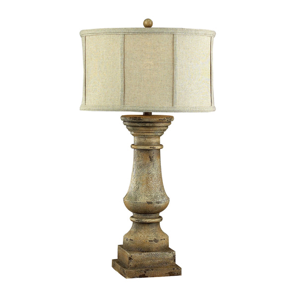 Cahors View 1 Light Table Lamp In Monkstown Distressed Beige