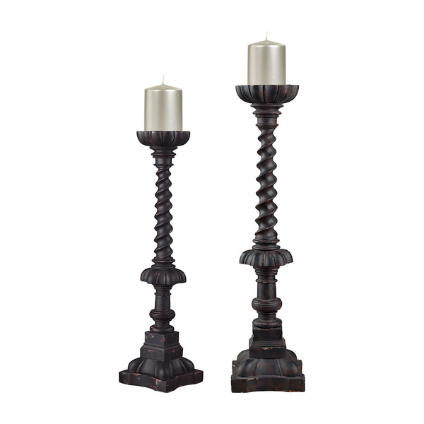 Set Of 2 Fronton Candle Holders