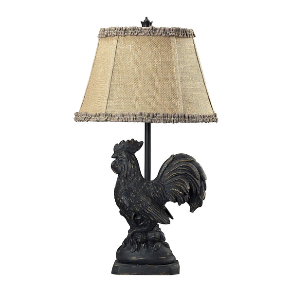 Braysford Rooster Table Lamp in Black