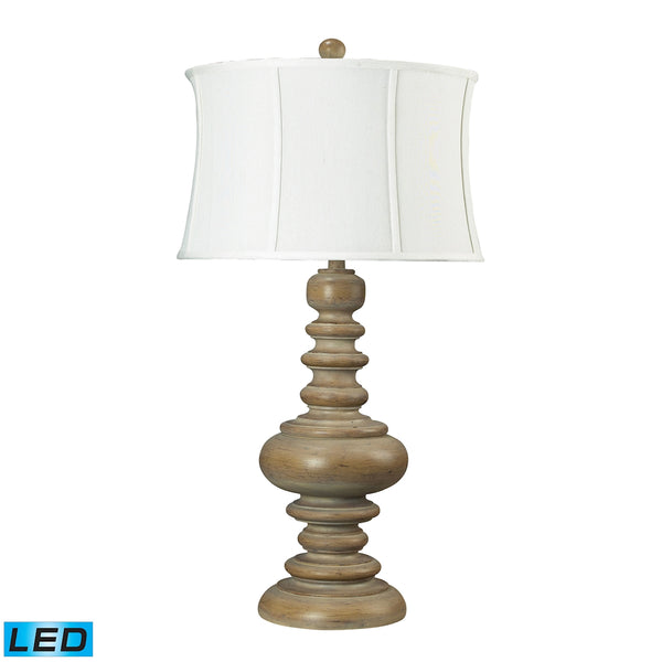 Moniac 1 Light LED Table Lamp In Bleached Wood