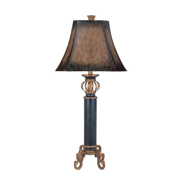 Iron Footed Column Table Lamp